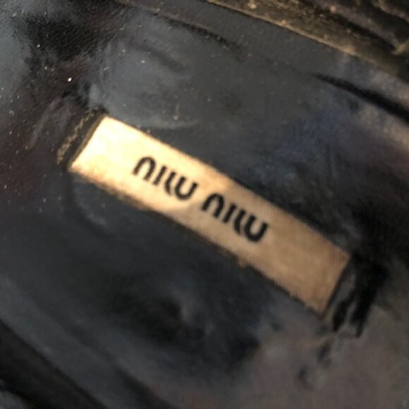 Authentic Miu Miu Black Suede Wedge Heels – EU 39.5 / US 38.5–39 - Picture 4 of 5
